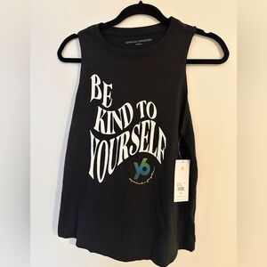 Spiritual Gangster Be Kind to Yourself muscle tank in black XS - NWT